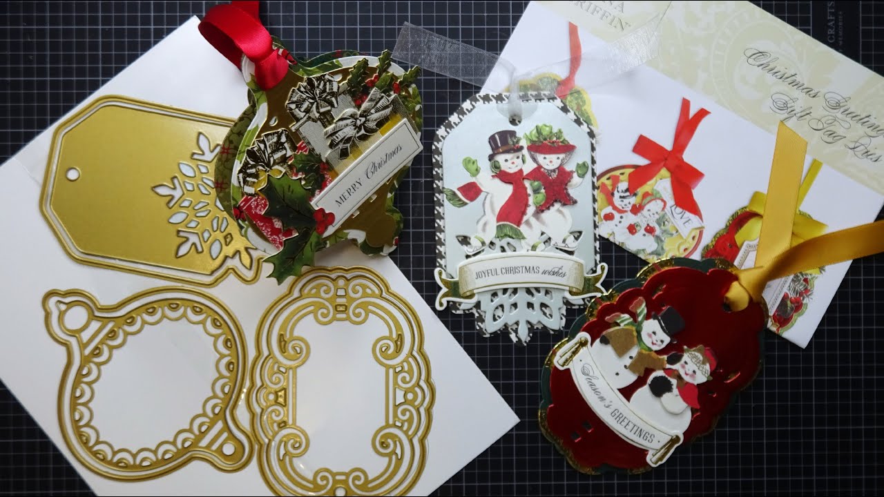 Anna Griffin Festive Tags Die Set Tutorial! Quick and Easy with Your Pretty Papers and Ephemera!
