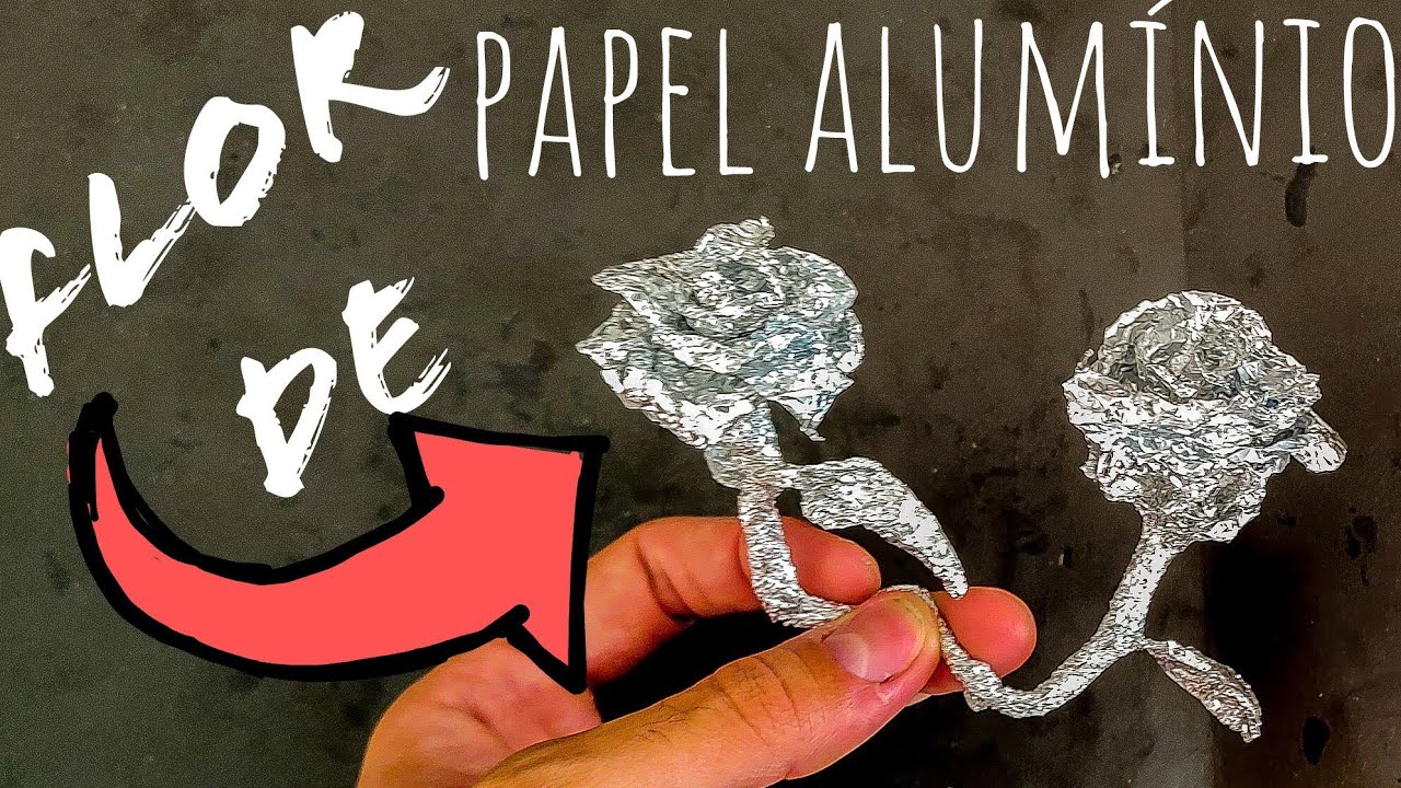 Como fazer Uma Flor Com Papel Alumínio - Muito Simples - Faça Você Mesmo - DIY