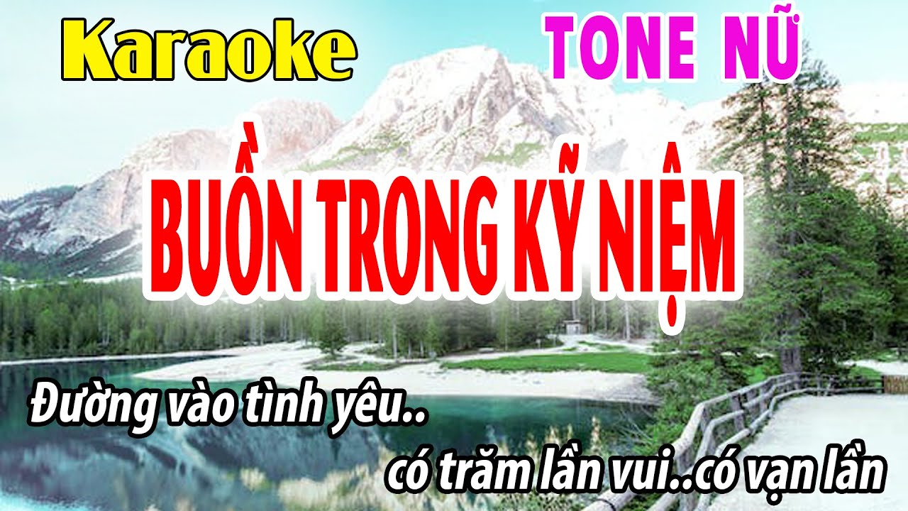 Buồn Trong Kỹ Niệm Karaoke Tone Nữ | G#m| Đời Sống Và Âm Nhạc