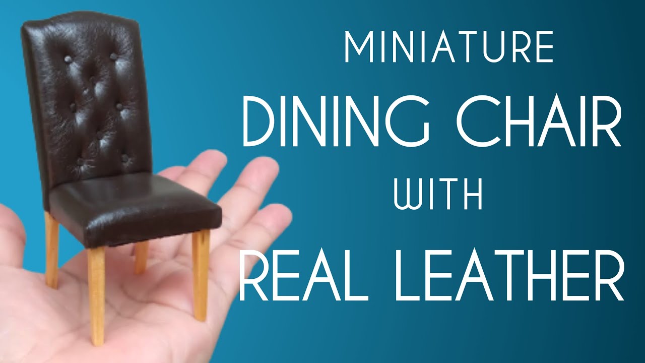 Miniatur Kursi Makan Dari Kulit | Miniature Dining Chair With Real Leather