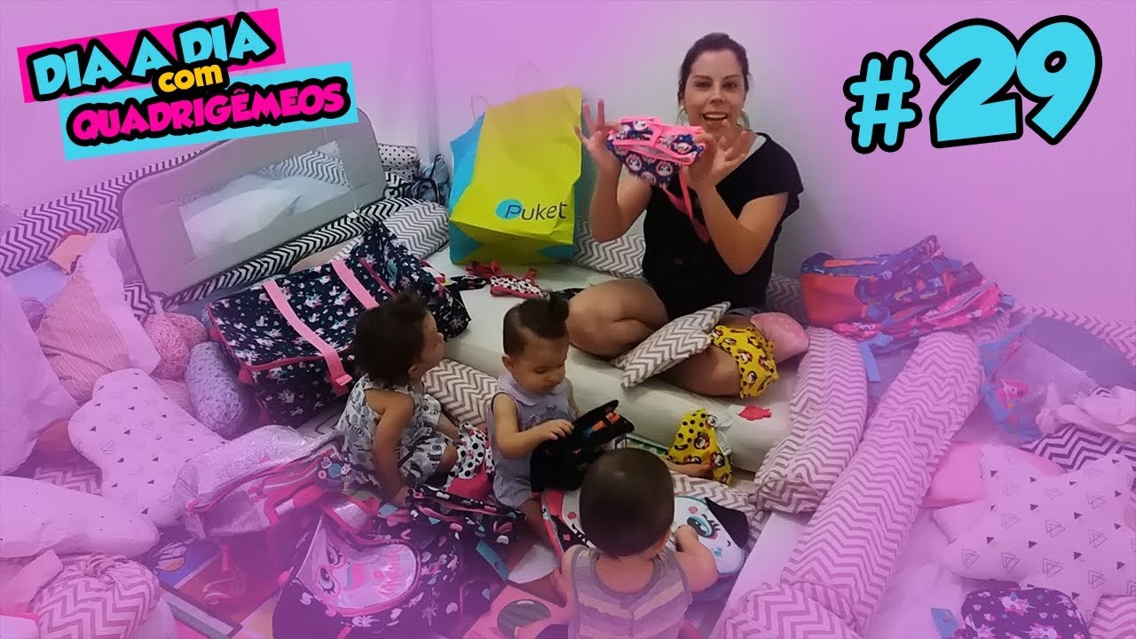 ESCOLINHA VAI COMEÇAR - Escolhendo Mochilas na #Puket - Dia a Dia com Quadrigêmeos #29