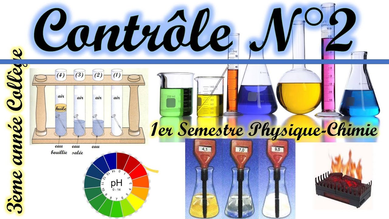 Modèle 02 de Contrôle N°2  Semestre 1  ✍ Physique-Chimie 🧪 3ème année Collège