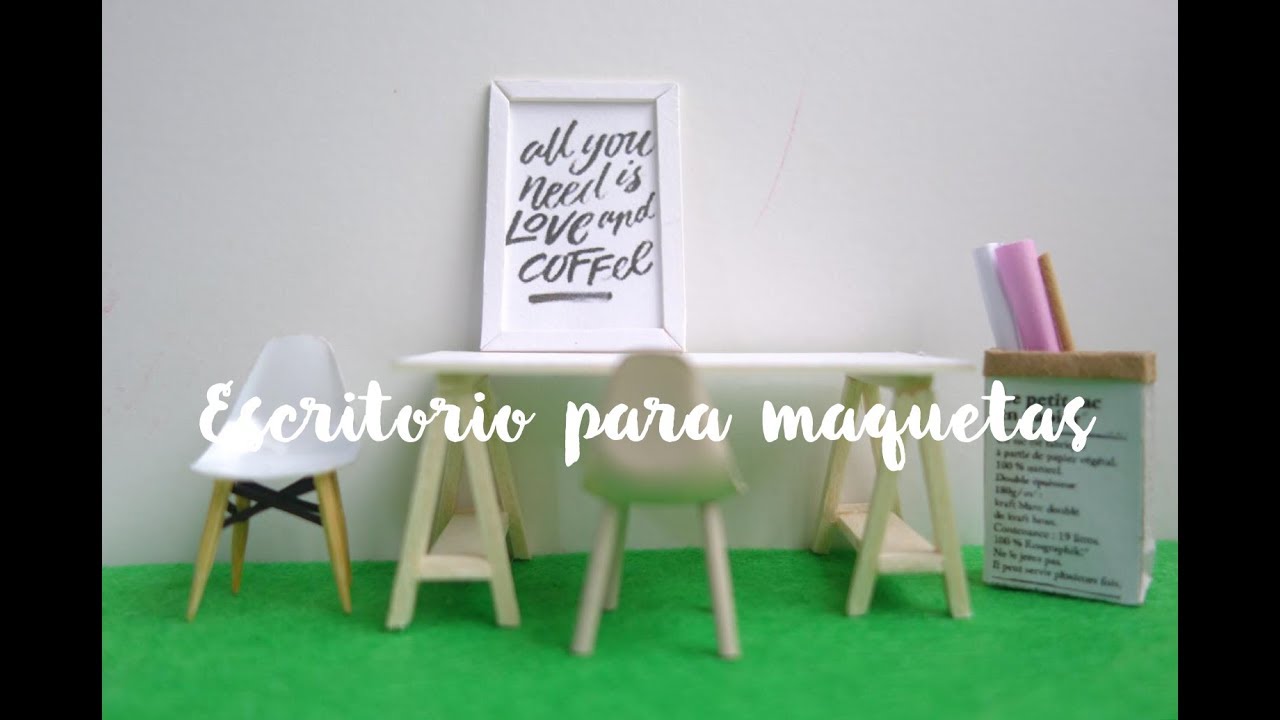 Cómo hacer un escritorio con caballetes para maqueta- escala 1/25
