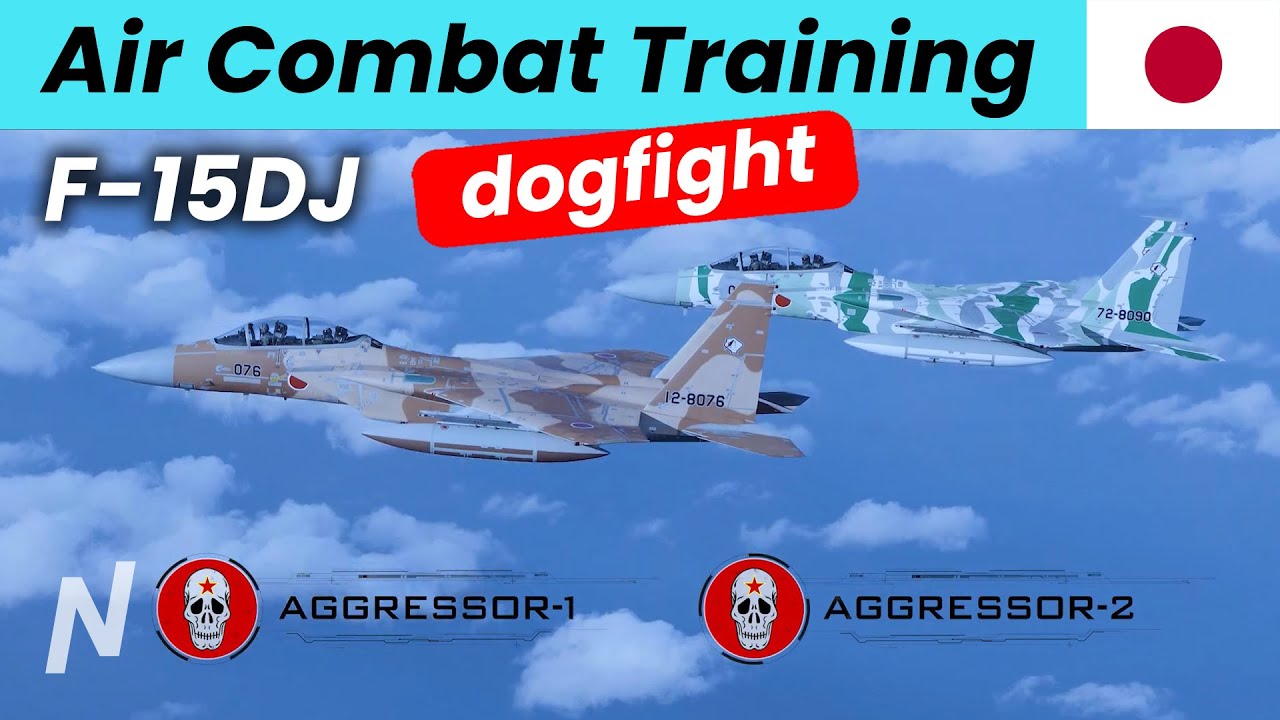 F-15 Air Combat Training Footage | Japanese Air Self Defense Force Dogfight | JASDF