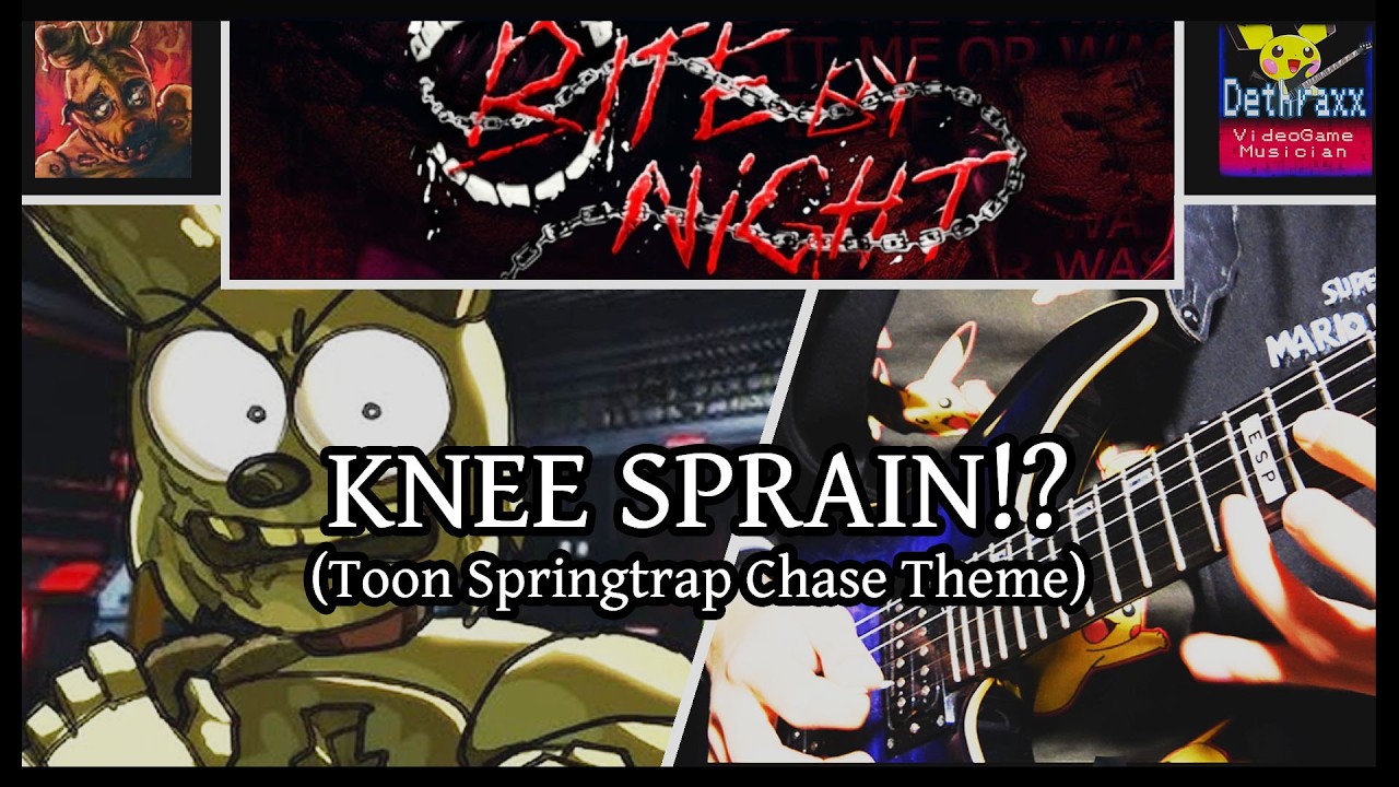 KNEE SPRAIN!? (Toon Springtrap Chase Theme) | Metal Guitar Cover by Dethraxx \\ Bite By Night