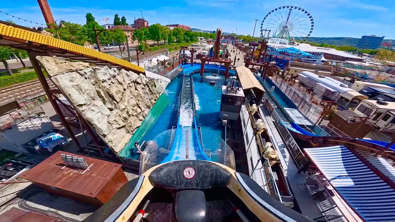 Auf Manitus Spuren Wildwasserbahn (Heitmann/Schneider) On Ride Stuttgart Frühlingsfest 2025