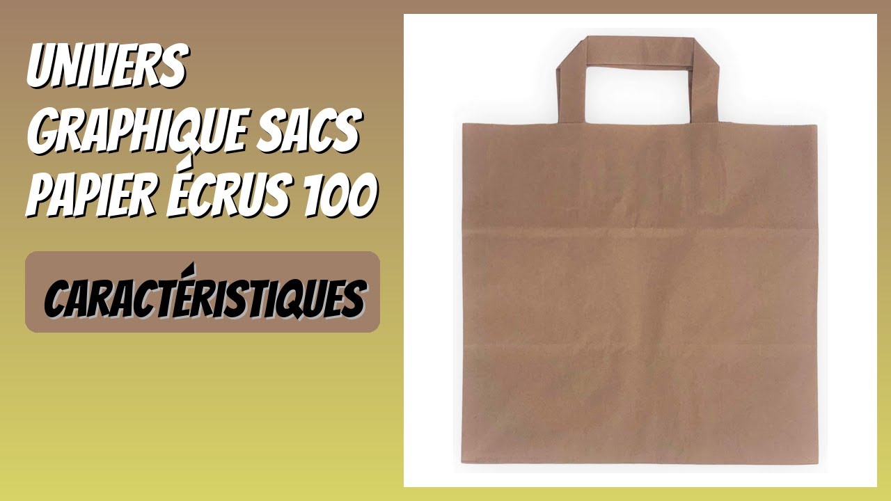 AVIS (2026) : UNIVERS GRAPHIQUE Sacs papier écrus 100. DÉTAILS