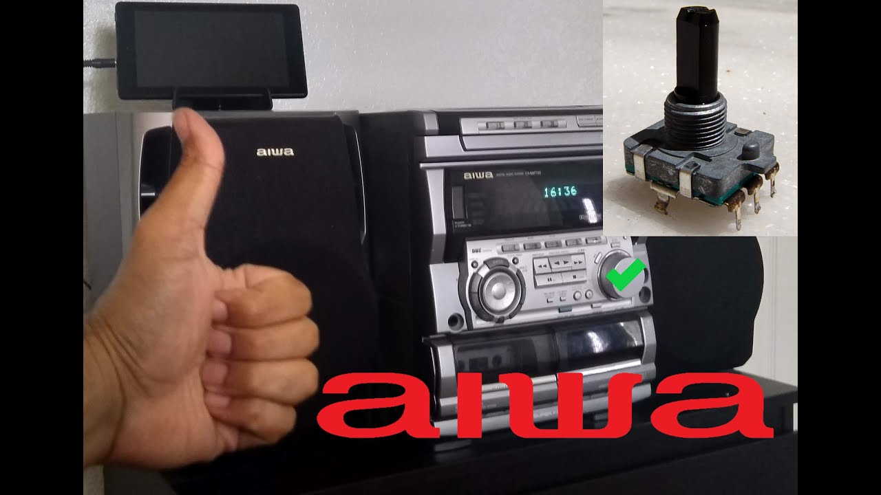 Vintage AIWA stereo volume control easy fix