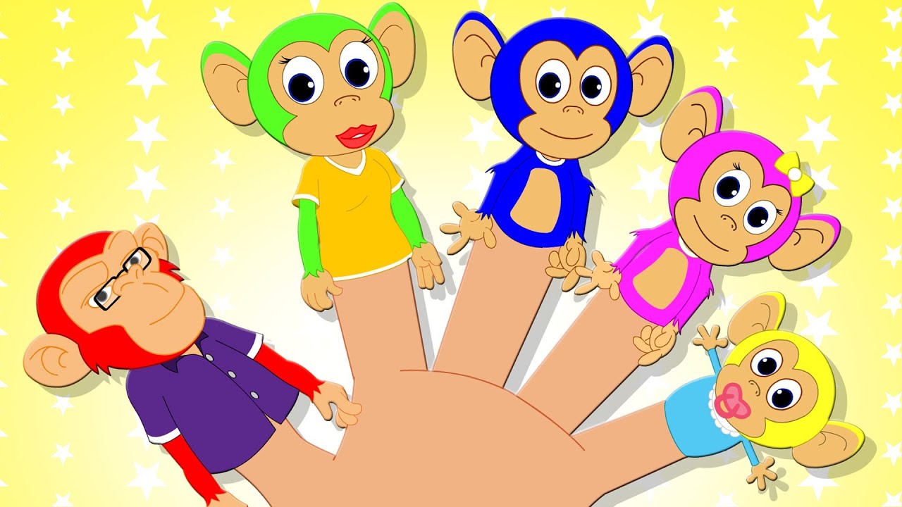 Monkey Finger Family for Babies | Nursery Rhymes for Children and Kids