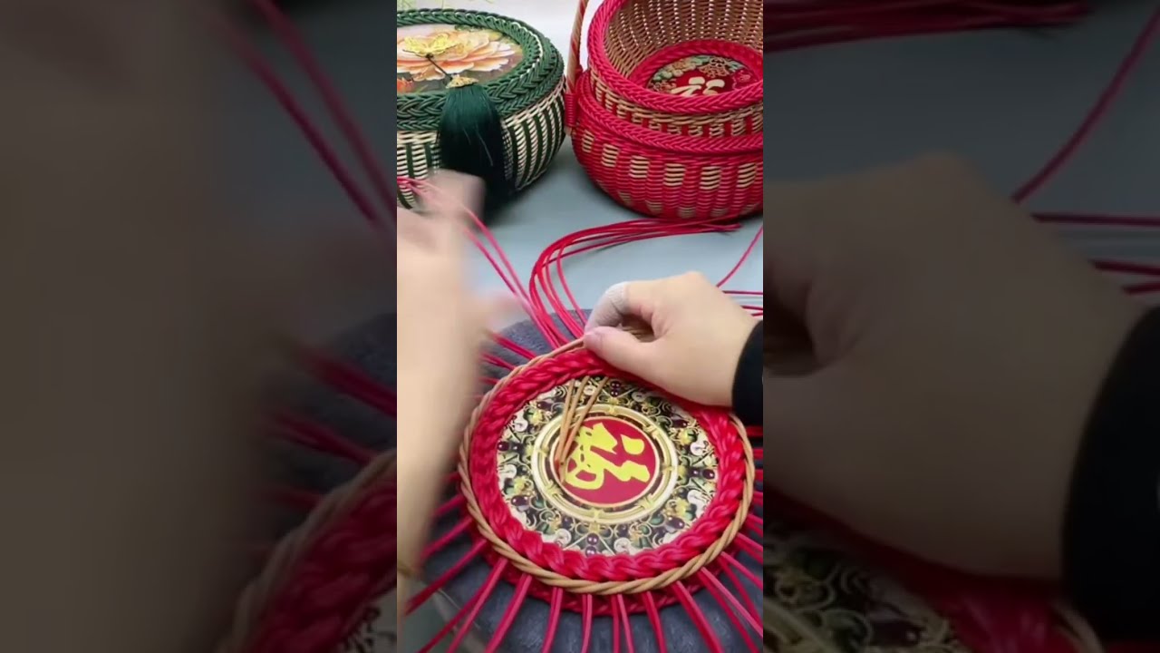 How to DIY Basket with PE Rattan and Acrylic Base at Home #diy #handmade #craft