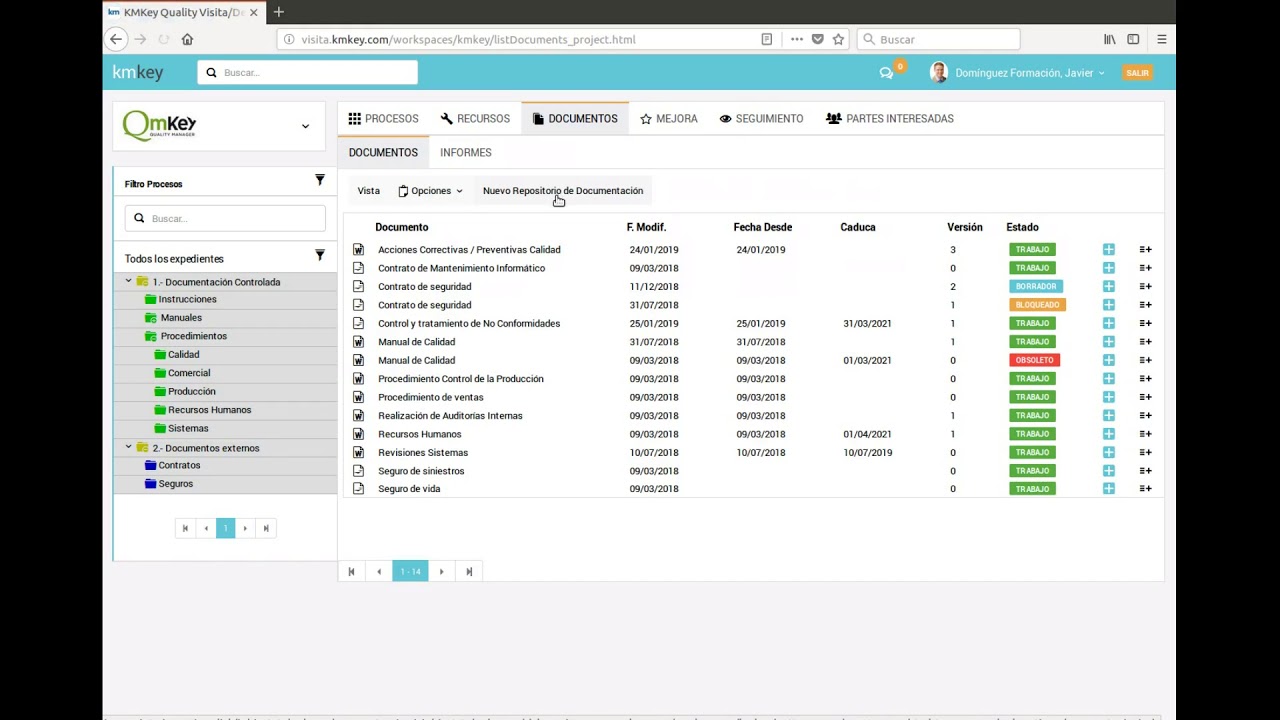 QMKey Quality Manager - Gestión documental (1) -  software de gestión de calidad