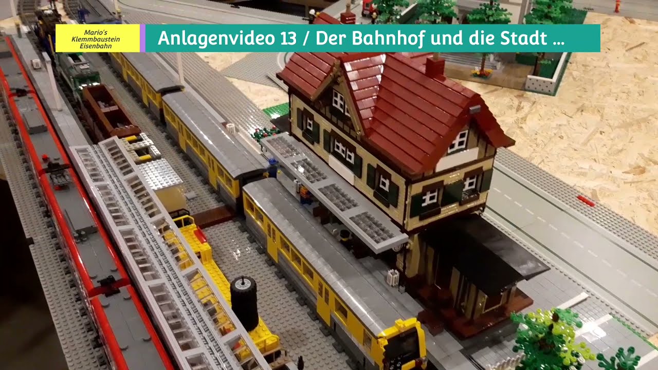 Anlagenvideo 13 / Der Bahnhof und die Stadt ... / Mario´s Klemmbaustein Eisenbahn