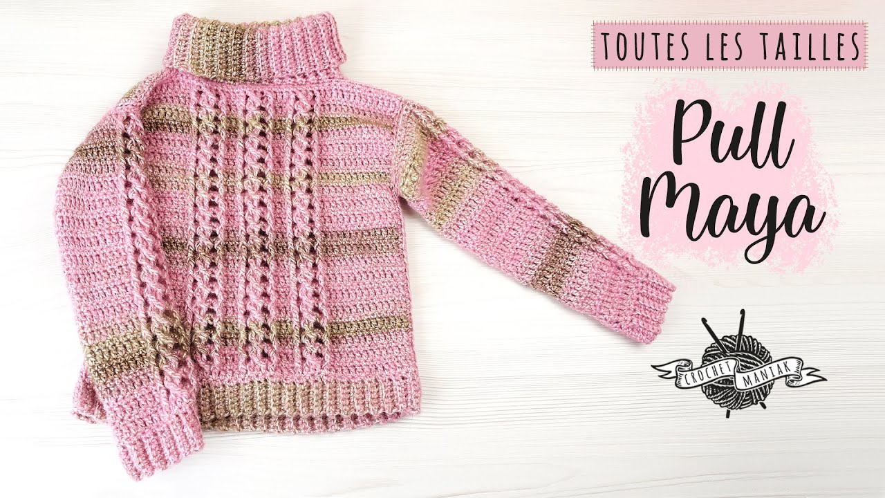 TUTO comment faire un pull au crochet torsades pour enfant