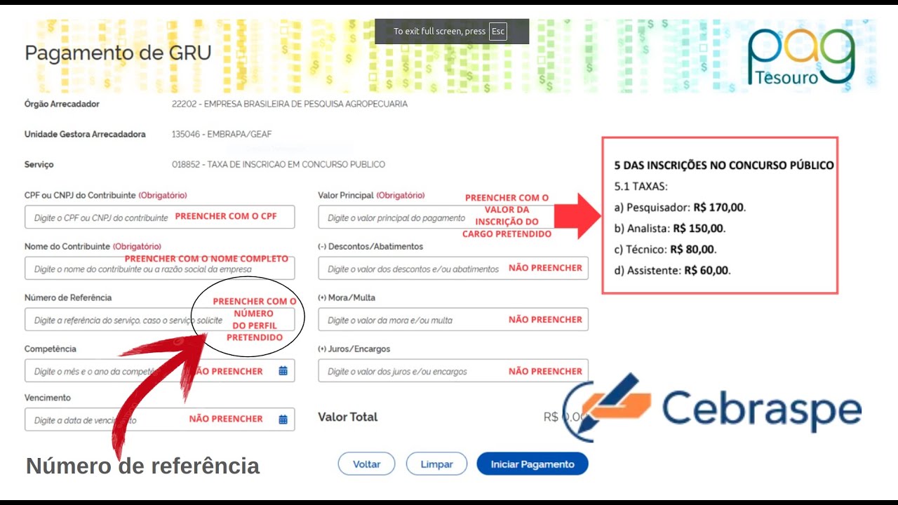 Cebraspe Concursos: Como Encontrar o Número de Referência do Concurso Embrapa 2024 para GRU