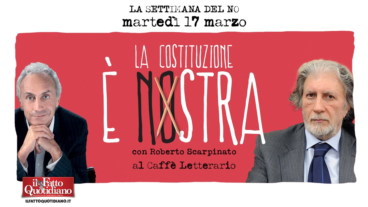 Referendum, perché votare NO. La serata con Marco Travaglio e Roberto Scarpinato