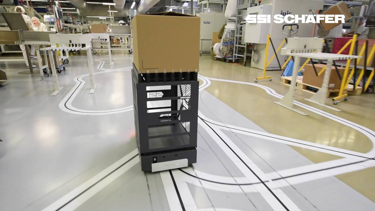 AGV-systeem Weasel, productielogistiek bij Bachmann Forming AG