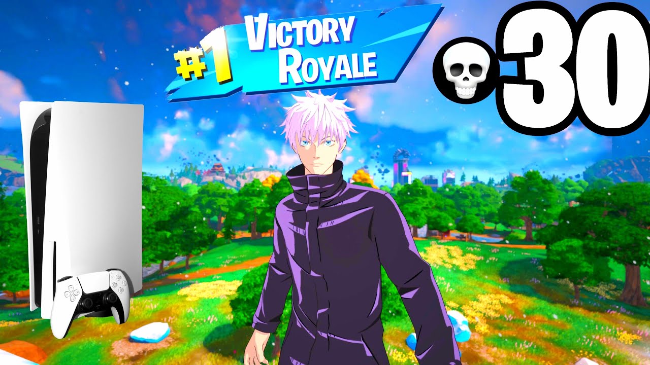 Six Eyes Satoru Gojo Skin Gameplay: 30 Kill Zero Build Solo Squad Win in Fortnite Ch. 4, Season 3