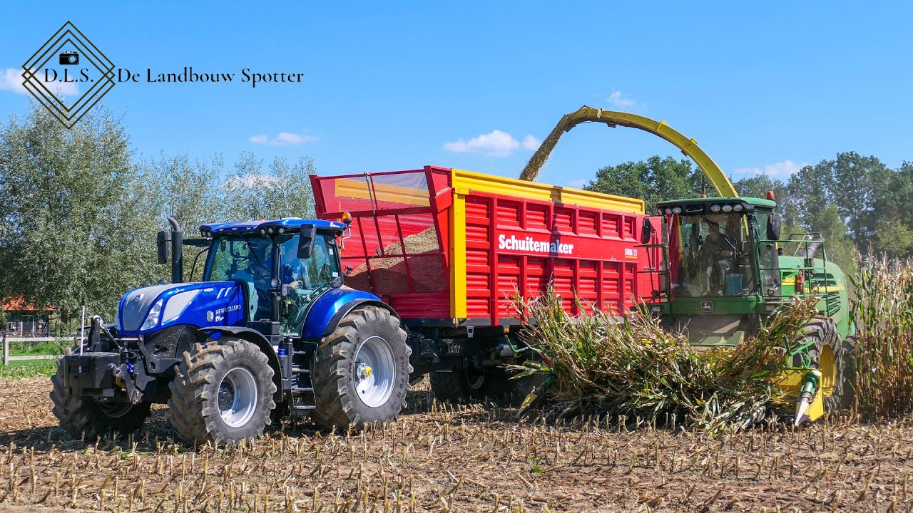 Mais hakselen | John Deere 7500 | New Holland + Schuitemaker