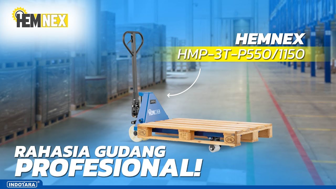 HEMNEX MANUAL HAND PALLET TRUCK LOW NOISE KAPASITAS 3 TON HMP-3T-P550/1150 JC
