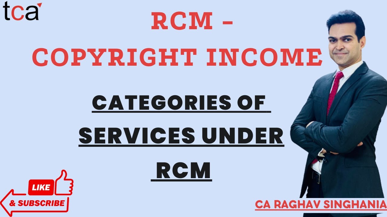 COPYRIGHT INCOME UNDER RCM | REVERSE CHARGE MECHANISM | CATEGORIES OF SERVICES UNDER RCM |