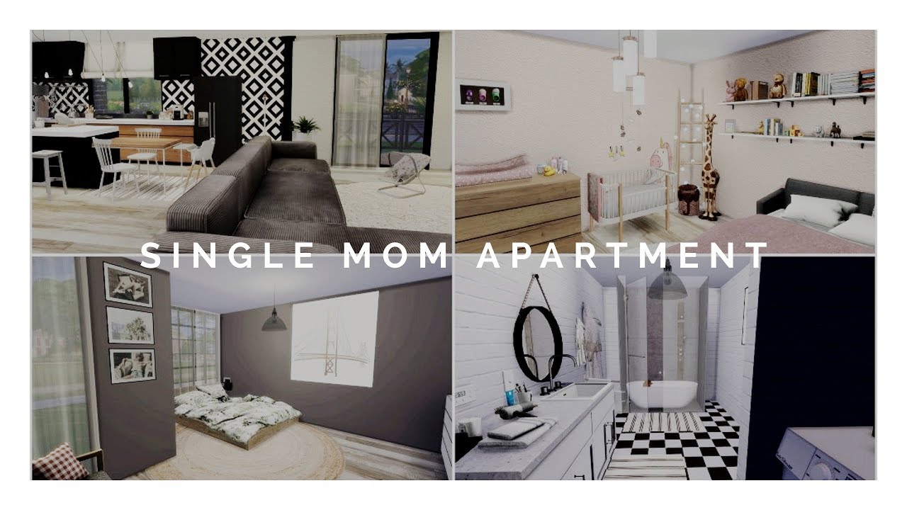 The Sims 4: Speed Build | SINGLE MOM APARTMENT + CC LINKS