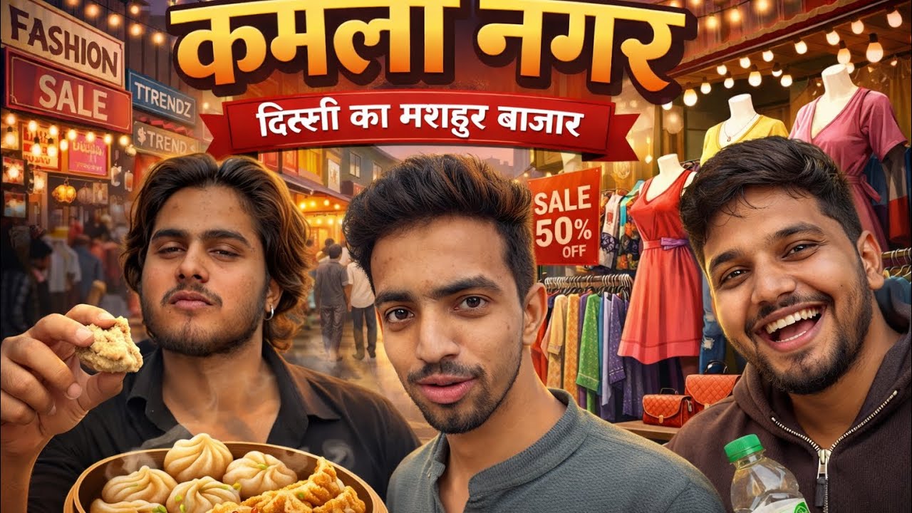 Food Tour Of Kamla Nagar Market, New Delhi | India And Biggest Market  Ladies Collection 😯