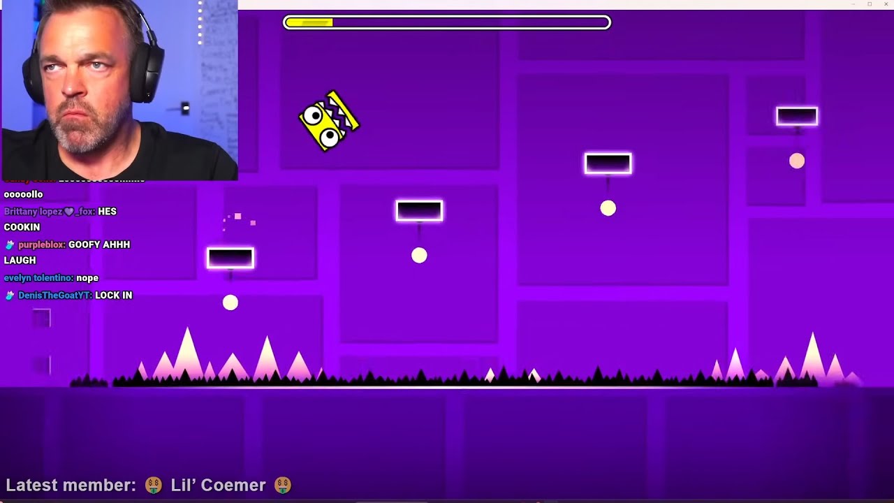 My DAD plays Geometry Dash for the first time 🤣 (Full Uncut Steak Livestream)
