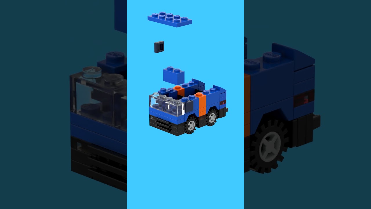 CLEAN Streets, HAPPY Bricks: LEGO Garbage Truck MOC - Speed Build Animation