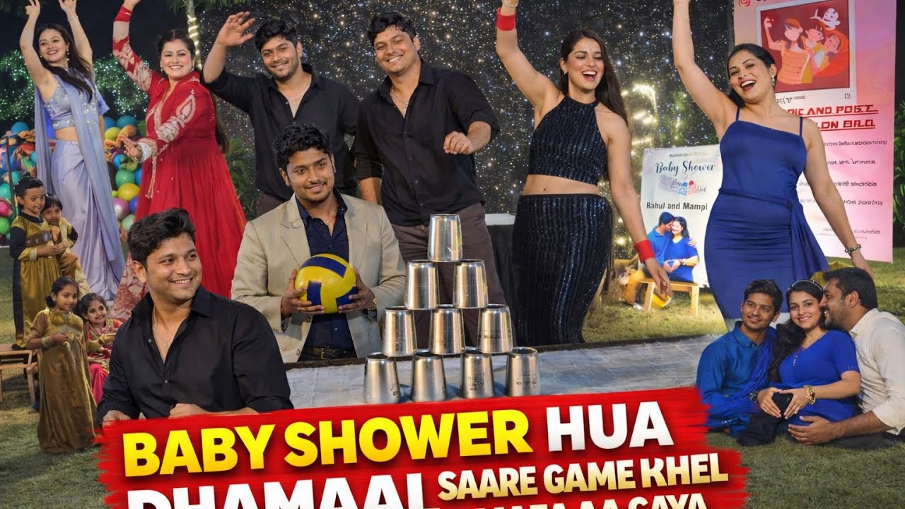 Baby shower hua DHAMAL sare log game khel maja aa gaya ❤️😱 