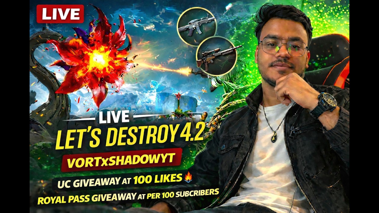 👉 BGMI LIVE 🔴 | Viewers Ke Saath Custom Matches 🎮 | UC Giveaway @100 Likes | VORTxSHADOWYT