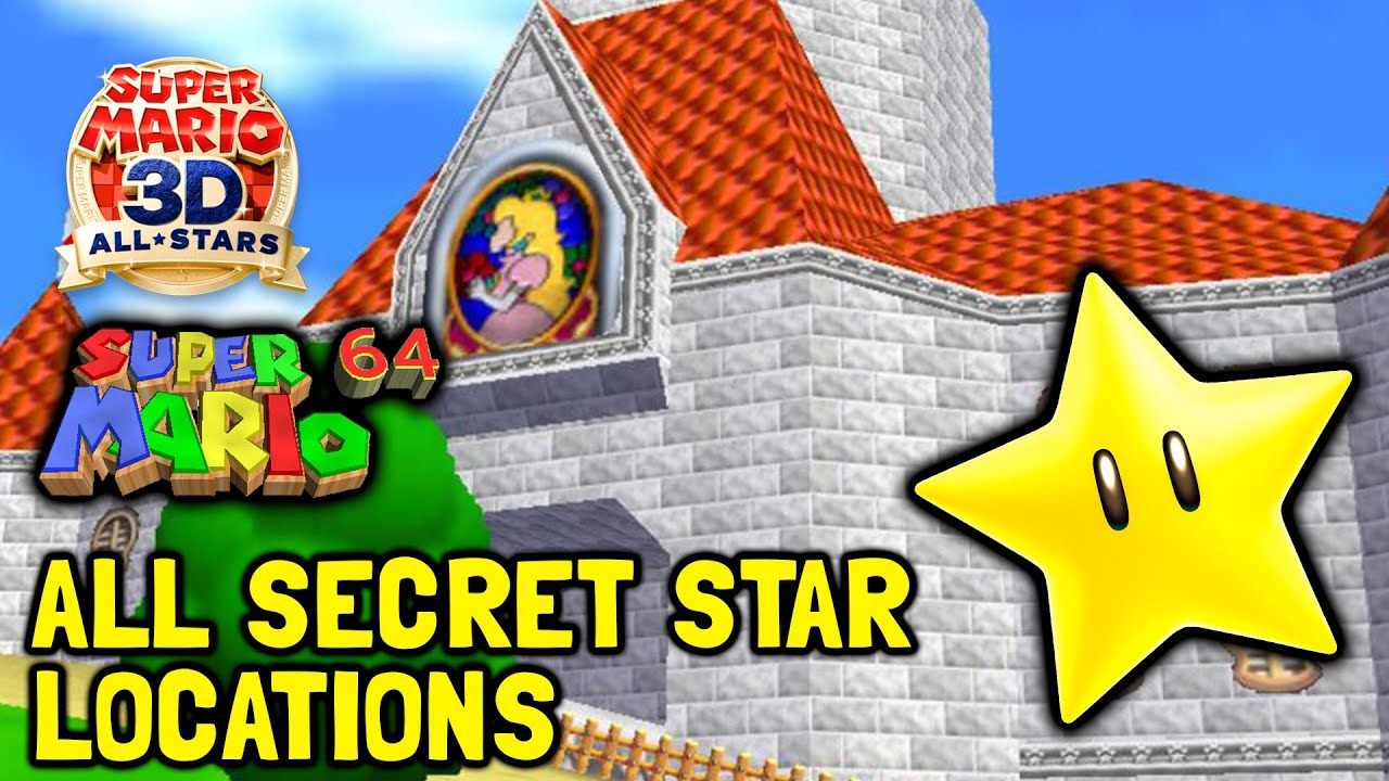 Super Mario 64 (3D All-Stars) All Secret Star Locations In The Castle