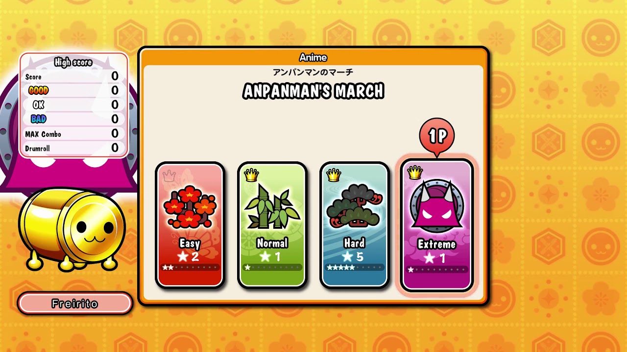 Anpanman´s March - Taiko No Tatsujin 太鼓の達人 Nintendo Switch - Oni Extreme - Freirito
