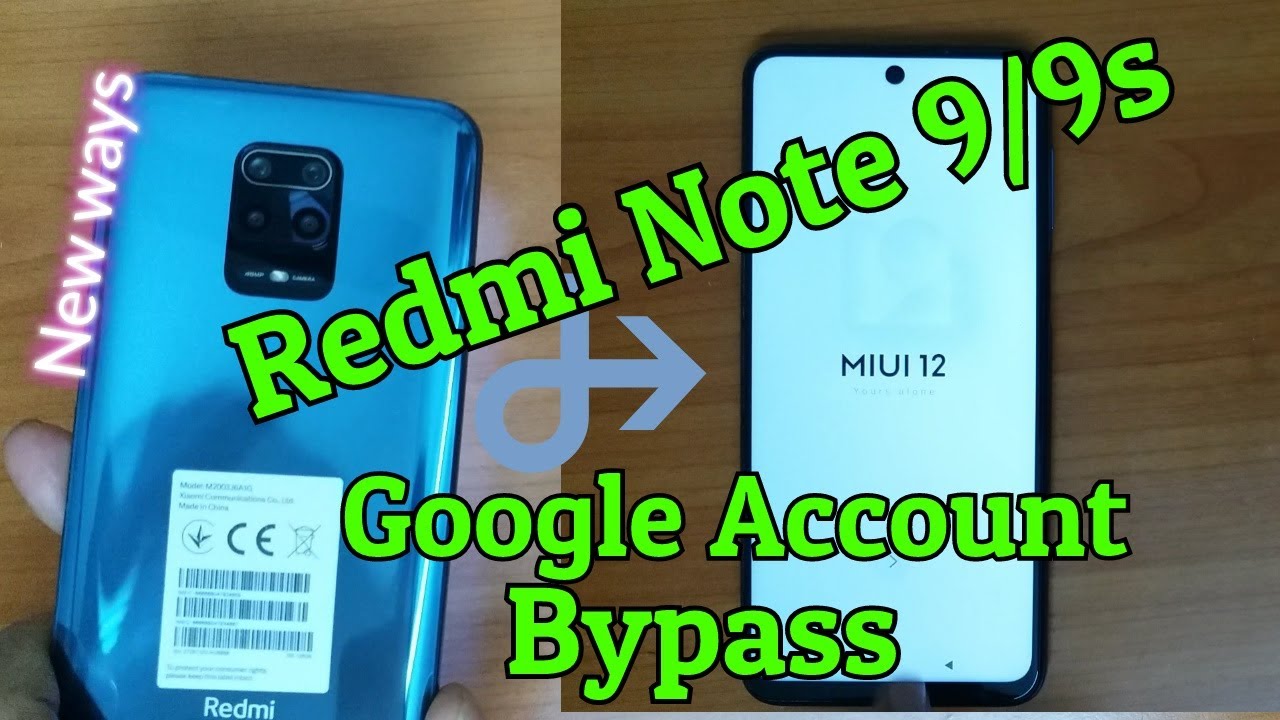 Redmi Note 9 | 9s | 9 pro Miui 12 Android 11 bypass google account 2022.