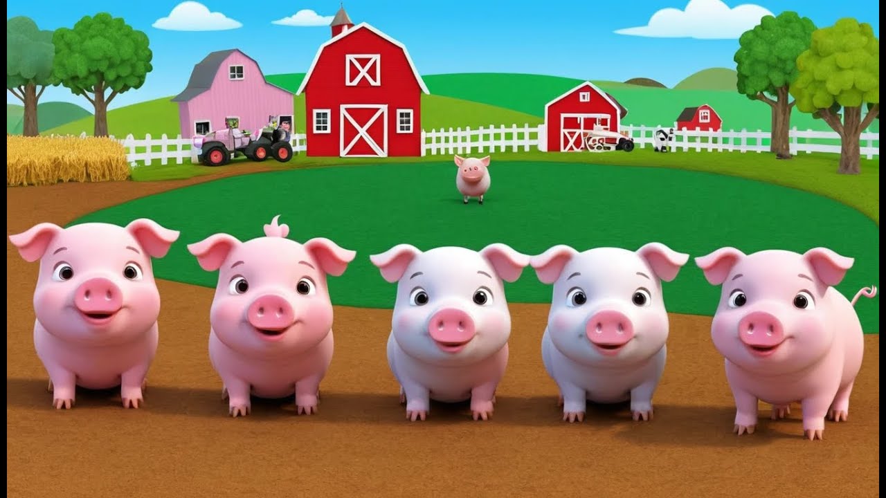 Little Pig the Happy Farmer | Funny and Fun Kids Nursery Rhyme Animation