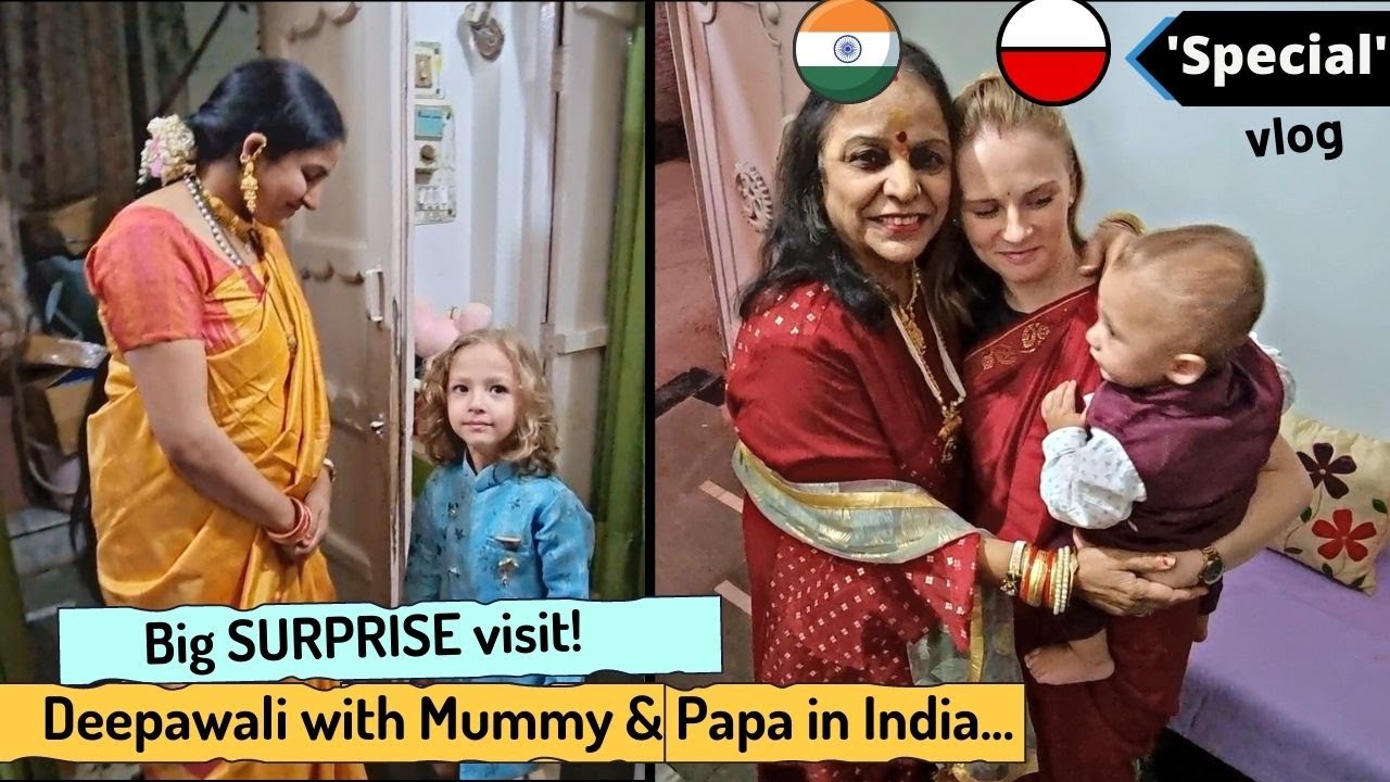 Deepawali with Mummy and Papa in INDIA... Karolina planned a SURPRISE visit! 😲