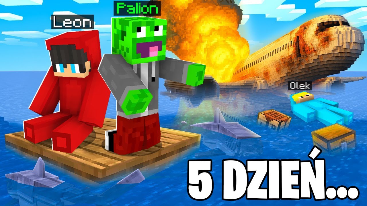 PRZETRWALIŚMY STRASZNY WYPADEK SAMOLOTU w Minecraft...