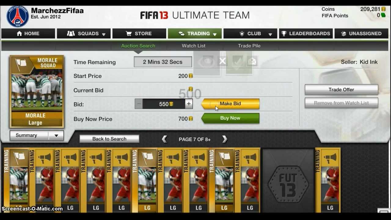 FIFA 13 Ultimate Team - 5-10k Trading Method