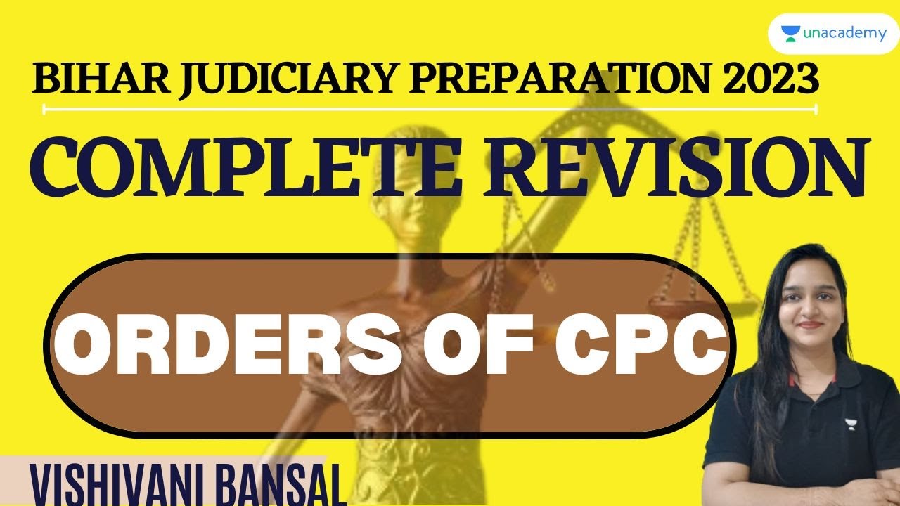 Revision on orders of CPC For Bihar Judiciary | Vishivani Bansal #biharjudiciary