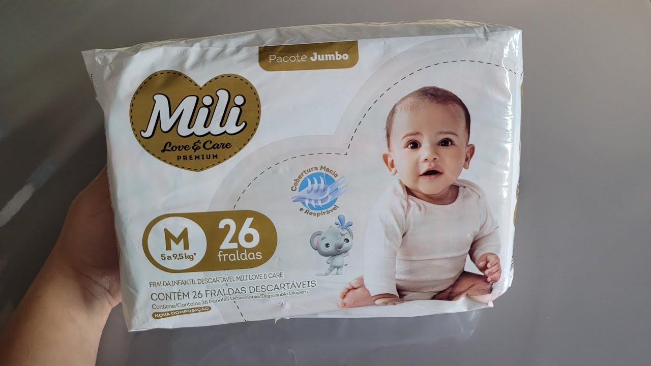 Nova fralda Mili Love & Care Premium | Tamanho M | Minha experiência