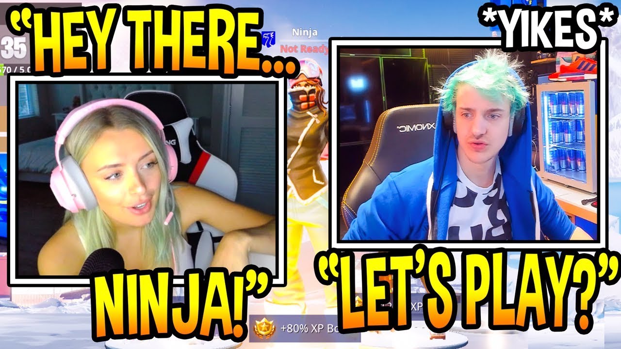Ninja *FINALLY* Plays With A Female Streamer In Fortnite! (FUNNY) Fortnite Moments