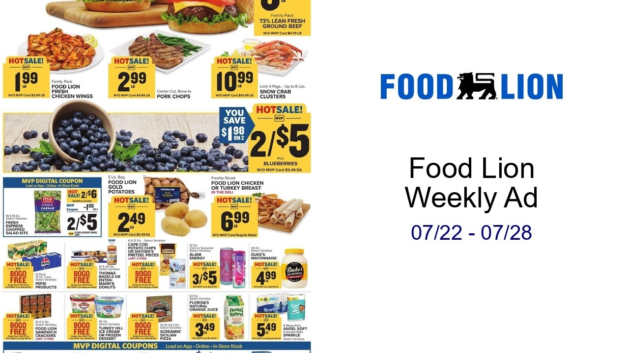 Food Lion Weekly Ad 07/22 - 07/28