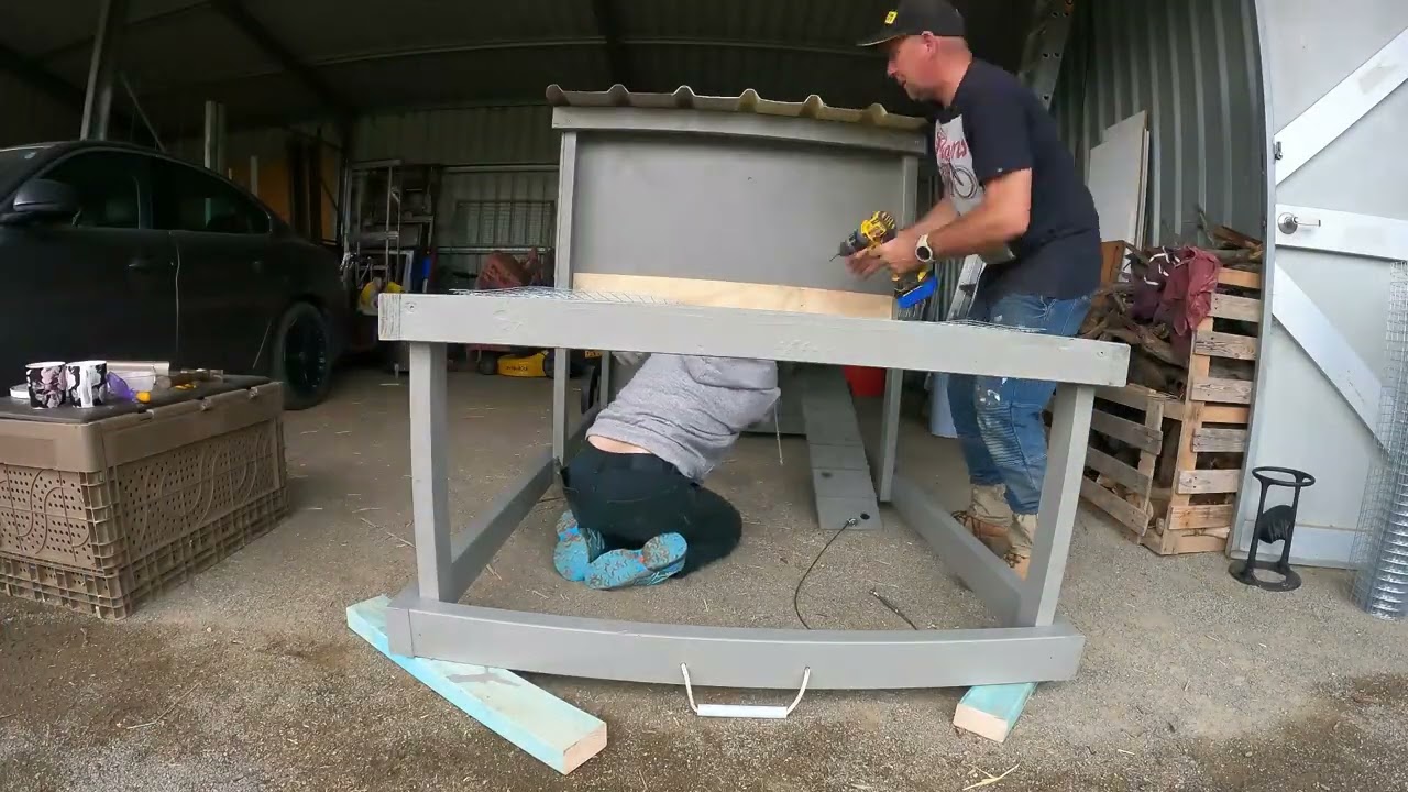 Building a DIY recycled chicken tractor fit for Royalty