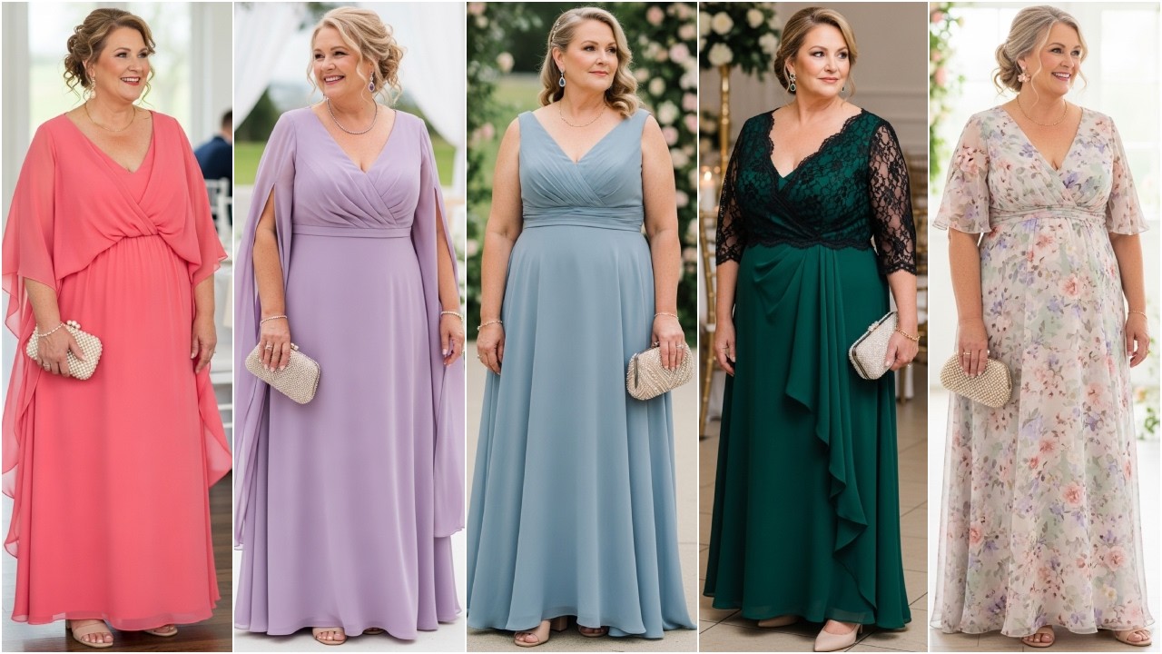 Elegant Plus Size Mother of the Groom Dresses: Best V-Neck Wedding Gowns for Curves in 2026