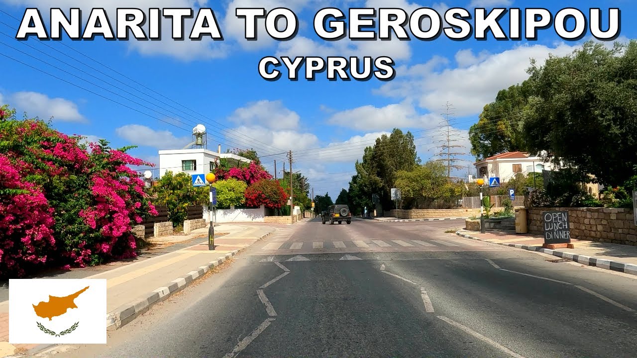 DRIVING from ANARITA VILLAGE to GEROSKIPOU VILLAGE in CYPRUS 🇨🇾 4K (60fps)