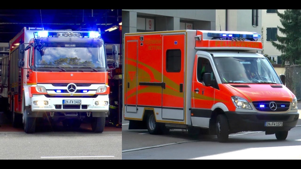 [KTW als First Responder] HLF + RTW BF Ingolstadt + KTW BRK
