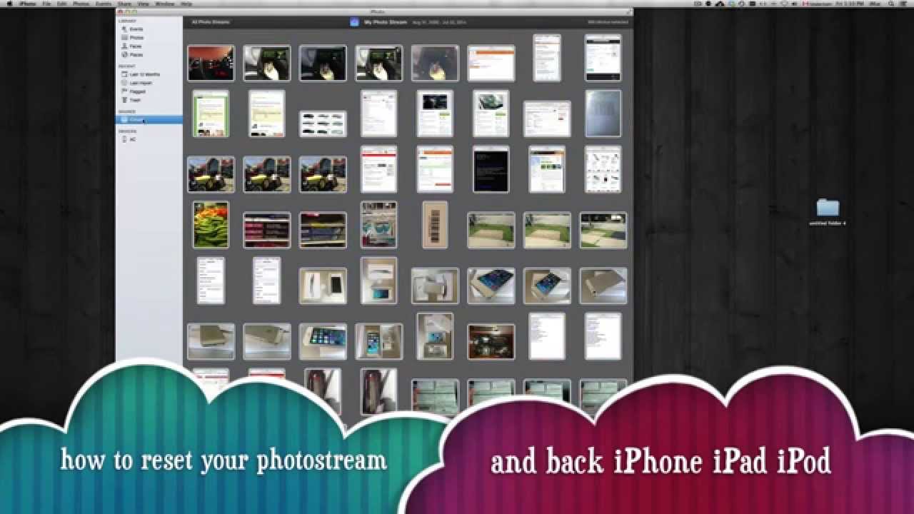 Resetting Photostream and backup photostream tutorial