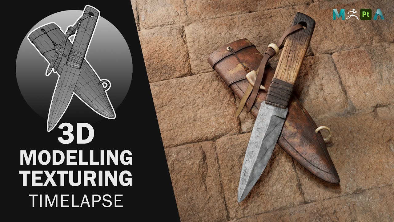 Realistic 3D Knife | Modelling | Texturing & Lighting Timelapse