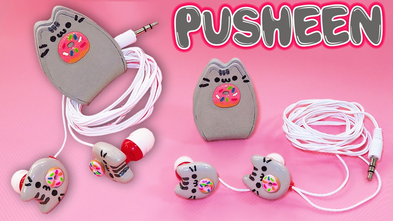 ♥ DIY: Auriculares y Soporte Kawaii en Forma de Pusheen ♥