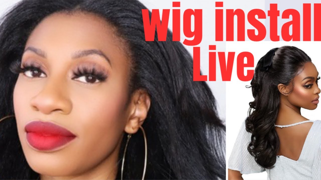 LIVE: styling my new Wig AGAIN! Doing my Presson Nails and My Makeup!