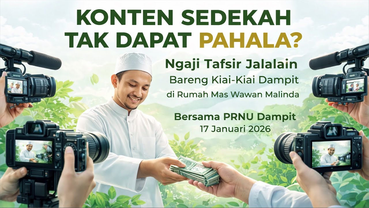 KONTEN SEDEKAH TAK DAPAT PAHALA? Ngaji Tafsir Jalalain Bareng Kiai-Kiai Dampit Bersama PRNU Dampit